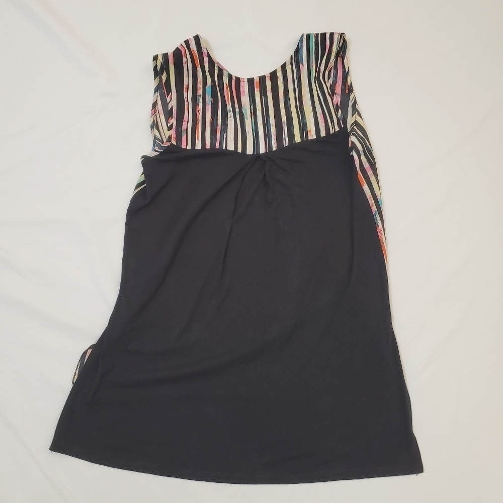 Sydney Gregory Striped multicolored V-neck Tunic Top Size small - Picture 4 of 5